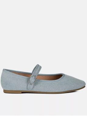 Denim Iker Mary Jane Flats-NWT